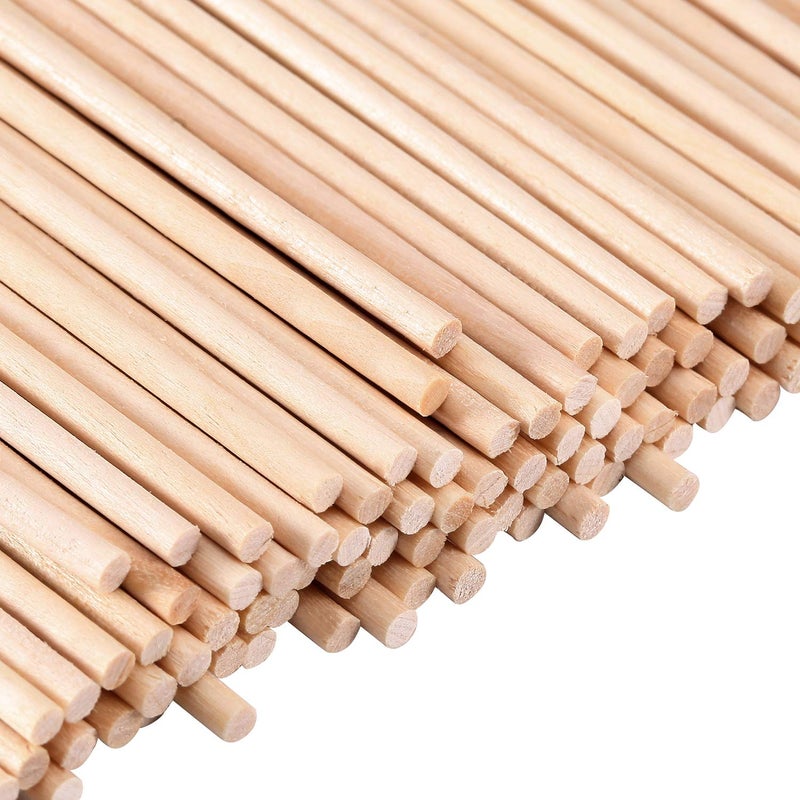 Senkary Wooden Dowel Rods 1/8 x 6 Inch Unfinished Natural Wood Craft Dowel Bamboo Sticks for Flower Bouquet Crafting, 100 Pieces - Image 2